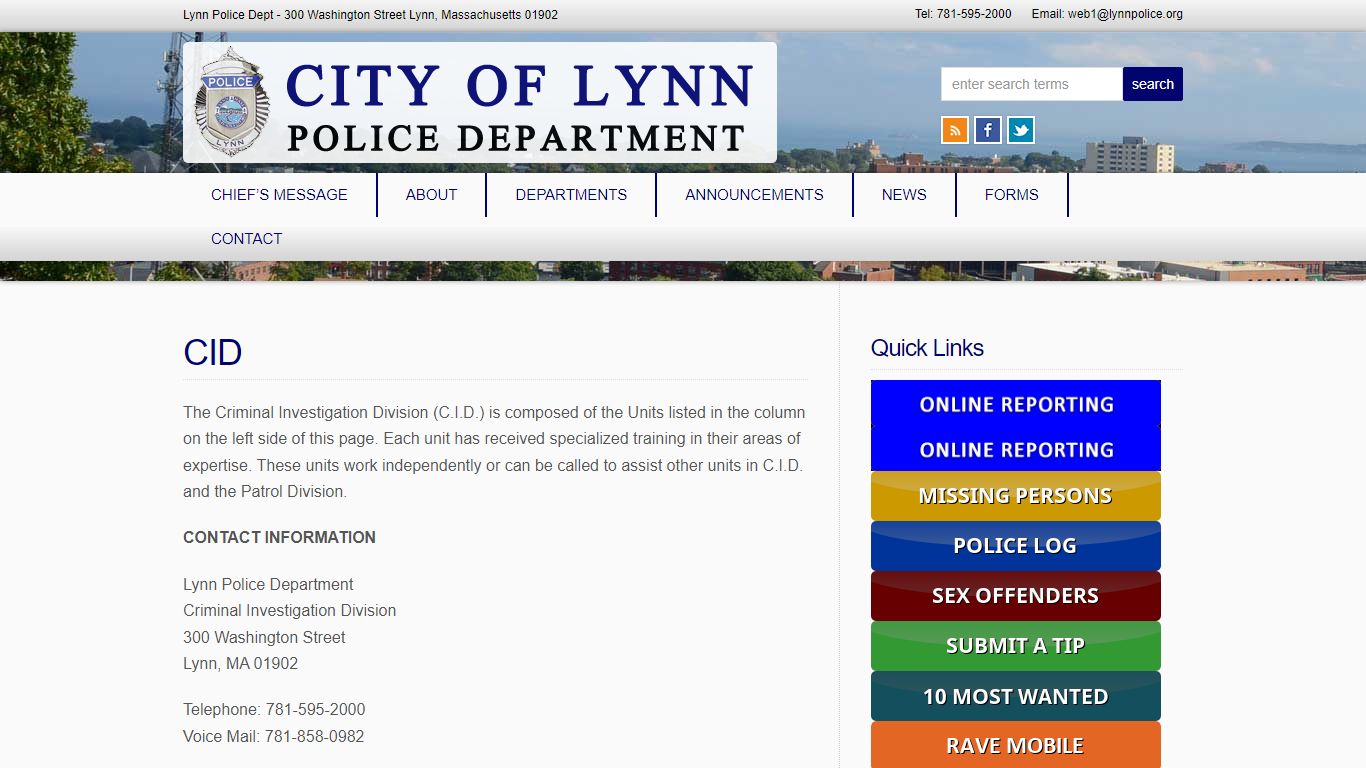 CID | Lynn Police Department